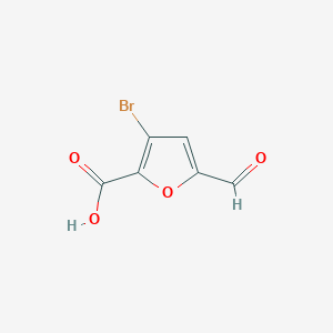 molecular formula C6H3BrO4 B2951746 3-Bromo-5-formyl-2-furoic acid CAS No. 4805-98-5