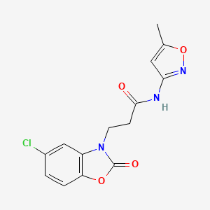 3-(5-chloro-2-oxobenzo[d]oxazol-3(2H)-yl)-N-(5-methylisoxazol-3-yl)propanamide