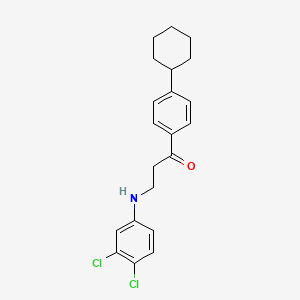 1-(4-Cyclohexylphenyl)-3-(3,4-dichloroanilino)-1-propanone