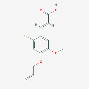 molecular formula C13H13ClO4 B2951755 (2E)-3-[4-(Allyloxy)-2-chloro-5-methoxyphenyl]acrylic acid CAS No. 937599-19-4