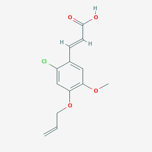 B2951755 (2E)-3-[4-(Allyloxy)-2-chloro-5-methoxyphenyl]acrylic acid CAS No. 937599-19-4