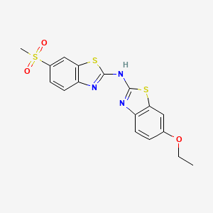 molecular formula C17H15N3O3S3 B2951756 6-ethoxy-N-(6-(methylsulfonyl)benzo[d]thiazol-2-yl)benzo[d]thiazol-2-amine CAS No. 862976-01-0