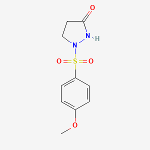 1-[(4-methoxyphenyl)sulfonyl]tetrahydro-3H-pyrazol-3-one