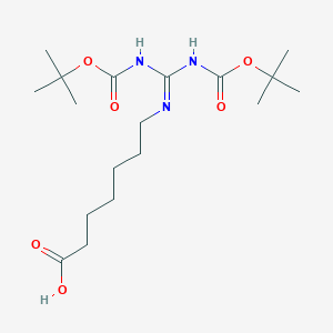 7-[Bis[(2-methylpropan-2-yl)oxycarbonylamino]methylideneamino]heptanoic acid