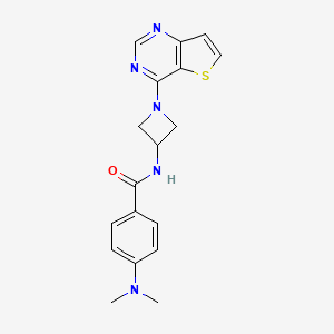 4-(Dimethylamino)-N-(1-thieno[3,2-d]pyrimidin-4-ylazetidin-3-yl)benzamide