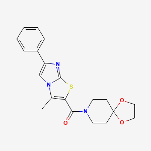 (3-Methyl-6-phenylimidazo[2,1-b]thiazol-2-yl)(1,4-dioxa-8-azaspiro[4.5]decan-8-yl)methanone