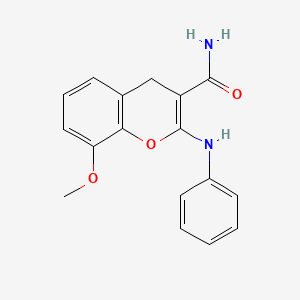 2-anilino-8-methoxy-4H-chromene-3-carboxamide