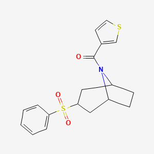 ((1R,5S)-3-(phenylsulfonyl)-8-azabicyclo[3.2.1]octan-8-yl)(thiophen-3-yl)methanone