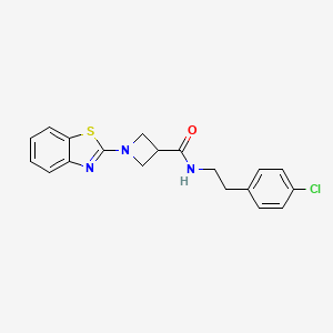 molecular formula C19H18ClN3OS B2951775 1-(benzo[d]thiazol-2-yl)-N-(4-chlorophenethyl)azetidine-3-carboxamide CAS No. 1286707-22-9
