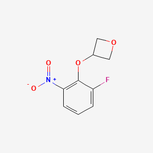 molecular formula C9H8FNO4 B2951790 3-(2-Fluoro-6-nitrophenoxy)oxetane CAS No. 1356113-82-0