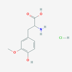 molecular formula C10-H13-N-O4.Cl-H B029518 2-Amino-3-(4-hydroxy-3-methoxyphenyl)propanoic acid hydrochloride CAS No. 91013-37-5
