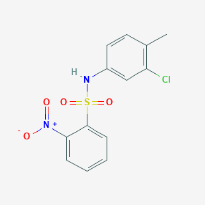molecular formula C13H11ClN2O4S B2951800 N-(3-chloro-4-methylphenyl)-2-nitrobenzenesulfonamide CAS No. 330467-05-5