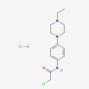 2-chloro-N-[4-(4-ethylpiperazin-1-yl)phenyl]acetamide hydrochloride
