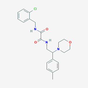 molecular formula C22H26ClN3O3 B2951818 N1-(2-chlorobenzyl)-N2-(2-morpholino-2-(p-tolyl)ethyl)oxalamide CAS No. 942012-31-9