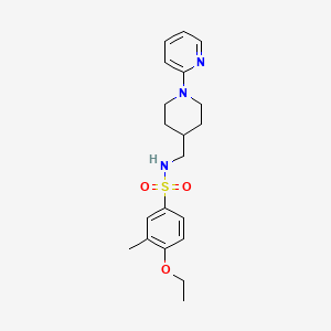 molecular formula C20H27N3O3S B2951820 4-ethoxy-3-methyl-N-((1-(pyridin-2-yl)piperidin-4-yl)methyl)benzenesulfonamide CAS No. 1234839-47-4