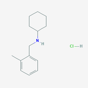 molecular formula C14H22ClN B2951824 N-(2-methylbenzyl)cyclohexanamine hydrochloride CAS No. 52505-05-2; 90504-90-8