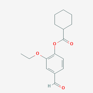 2-Ethoxy-4-formylphenyl cyclohexanecarboxylate