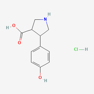 4-(4-Hydroxyphenyl)pyrrolidine-3-carboxylic acid hydrochloride