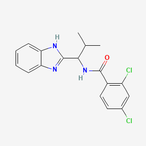 N-(1-(1H-1,3-benzimidazol-2-yl)-2-methylpropyl)-2,4-dichlorobenzenecarboxamide