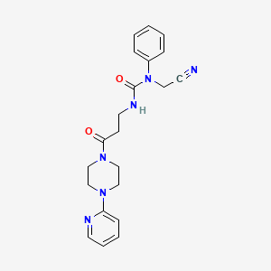 3-(Cyanomethyl)-1-{3-oxo-3-[4-(pyridin-2-yl)piperazin-1-yl]propyl}-3-phenylurea