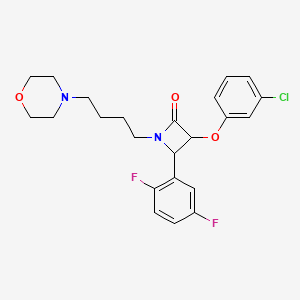 3-(3-Chlorophenoxy)-4-(2,5-difluorophenyl)-1-[4-(morpholin-4-yl)butyl]azetidin-2-one