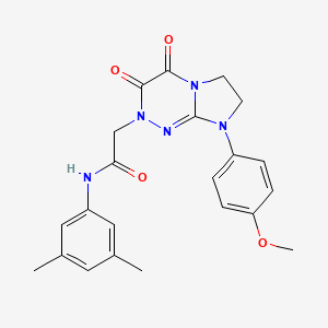 molecular formula C22H23N5O4 B2951832 N-(3,5-dimethylphenyl)-2-(8-(4-methoxyphenyl)-3,4-dioxo-3,4,7,8-tetrahydroimidazo[2,1-c][1,2,4]triazin-2(6H)-yl)acetamide CAS No. 941995-84-2