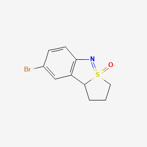 molecular formula C10H10BrNOS B2951835 8-Bromo-1,2,3,9b-tetrahydrobenzo[c]thieno[2,1-e]isothiazole 4-oxide CAS No. 2169310-95-4