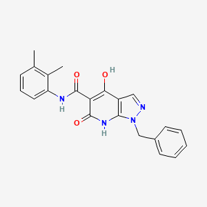 molecular formula C22H20N4O3 B2951849 1-benzyl-N~5~-(2,3-dimethylphenyl)-4-hydroxy-6-oxo-6,7-dihydro-1H-pyrazolo[3,4-b]pyridine-5-carboxamide CAS No. 1251597-45-1