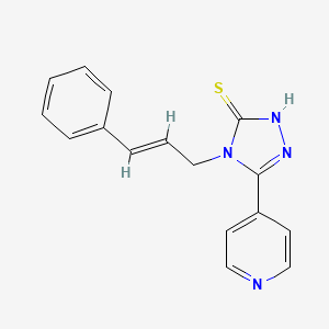 molecular formula C16H14N4S B2951851 4-cinnamyl-5-(pyridin-4-yl)-4H-1,2,4-triazole-3-thiol CAS No. 537016-65-2