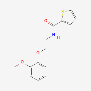molecular formula C14H15NO3S B2951852 N-[2-(2-methoxyphenoxy)ethyl]thiophene-2-carboxamide CAS No. 339064-47-0