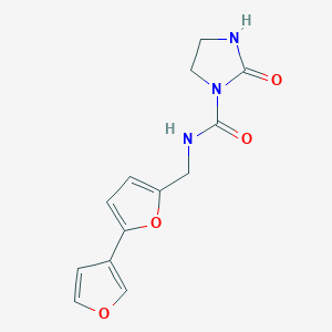 molecular formula C13H13N3O4 B2951854 N-([2,3'-bifuran]-5-ylmethyl)-2-oxoimidazolidine-1-carboxamide CAS No. 2034341-93-8