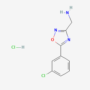 molecular formula C9H9Cl2N3O B2951859 [5-(3-Chlorophenyl)-1,2,4-oxadiazol-3-yl]methylamine CAS No. 954229-47-1