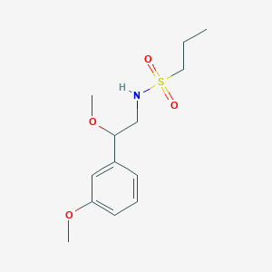 molecular formula C13H21NO4S B2951865 N-(2-methoxy-2-(3-methoxyphenyl)ethyl)propane-1-sulfonamide CAS No. 1797281-66-3