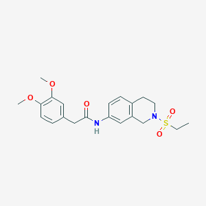 molecular formula C21H26N2O5S B2951868 2-(3,4-dimethoxyphenyl)-N-(2-(ethylsulfonyl)-1,2,3,4-tetrahydroisoquinolin-7-yl)acetamide CAS No. 955231-95-5