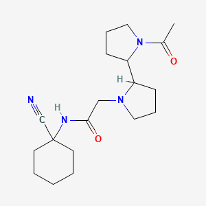 molecular formula C19H30N4O2 B2951875 2-{1'-acetyl-[2,2'-bipyrrolidine]-1-yl}-N-(1-cyanocyclohexyl)acetamide CAS No. 1333727-35-7