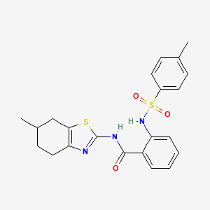 B2951884 2-[(4-methylphenyl)sulfonylamino]-N-(6-methyl-4,5,6,7-tetrahydro-1,3-benzothiazol-2-yl)benzamide CAS No. 392238-91-4
