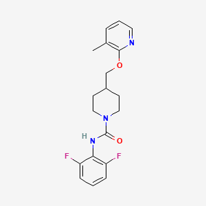 molecular formula C19H21F2N3O2 B2951886 N-(2,6-difluorophenyl)-4-{[(3-methylpyridin-2-yl)oxy]methyl}piperidine-1-carboxamide CAS No. 2379988-86-8