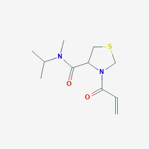 molecular formula C11H18N2O2S B2951887 N-Methyl-N-propan-2-yl-3-prop-2-enoyl-1,3-thiazolidine-4-carboxamide CAS No. 2224130-19-0