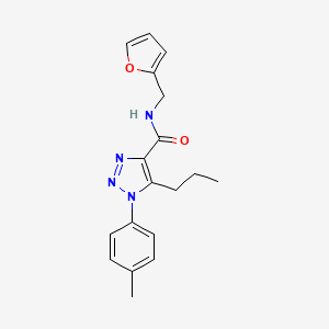 molecular formula C18H20N4O2 B2951890 N-(furan-2-ylmethyl)-1-(4-methylphenyl)-5-propyl-1H-1,2,3-triazole-4-carboxamide CAS No. 950249-21-5