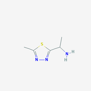 molecular formula C5H9N3S B2951891 1-(5-Methyl-1,3,4-thiadiazol-2-yl)ethan-1-amine CAS No. 1368716-31-7