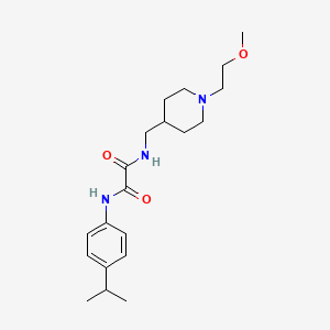 molecular formula C20H31N3O3 B2951898 N-{[1-(2-methoxyethyl)piperidin-4-yl]methyl}-N'-[4-(propan-2-yl)phenyl]ethanediamide CAS No. 953226-09-0