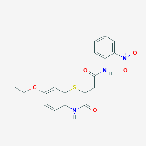 2-(7-ethoxy-3-oxo-3,4-dihydro-2H-1,4-benzothiazin-2-yl)-N-(2-nitrophenyl)acetamide