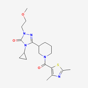 4-cyclopropyl-3-(1-(2,4-dimethylthiazole-5-carbonyl)piperidin-3-yl)-1-(2-methoxyethyl)-1H-1,2,4-triazol-5(4H)-one