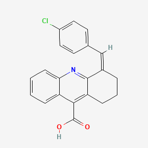 4-[(4-Chlorophenyl)methylidene]-1,2,3,4-tetrahydroacridine-9-carboxylic acid