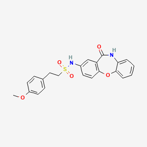 2-(4-methoxyphenyl)-N-(11-oxo-10,11-dihydrodibenzo[b,f][1,4]oxazepin-2-yl)ethanesulfonamide