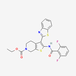 ethyl 3-(benzo[d]thiazol-2-yl)-2-(2,6-difluorobenzamido)-4,5-dihydrothieno[2,3-c]pyridine-6(7H)-carboxylate