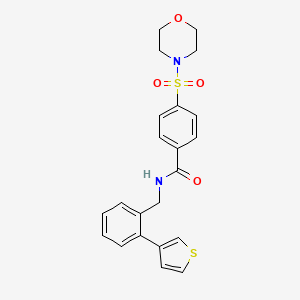 4-(morpholinosulfonyl)-N-(2-(thiophen-3-yl)benzyl)benzamide