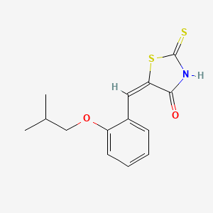 molecular formula C14H15NO2S2 B2951938 (5E)-5-(2-isobutoxybenzylidene)-2-mercapto-1,3-thiazol-4(5H)-one CAS No. 669747-27-7