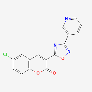 molecular formula C16H8ClN3O3 B2951944 6-chloro-3-[3-(pyridin-3-yl)-1,2,4-oxadiazol-5-yl]-2H-chromen-2-one CAS No. 892754-93-7