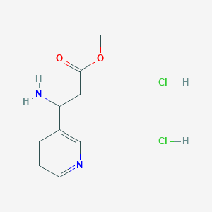 molecular formula C9H14Cl2N2O2 B2951994 Methyl 3-amino-3-(pyridin-3-yl)propanoate dihydrochloride CAS No. 298214-98-9